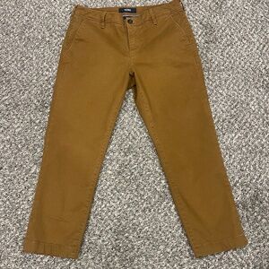 Aeropostale Skinny Chino Pants - Tobacco Brown - Cropped Fit